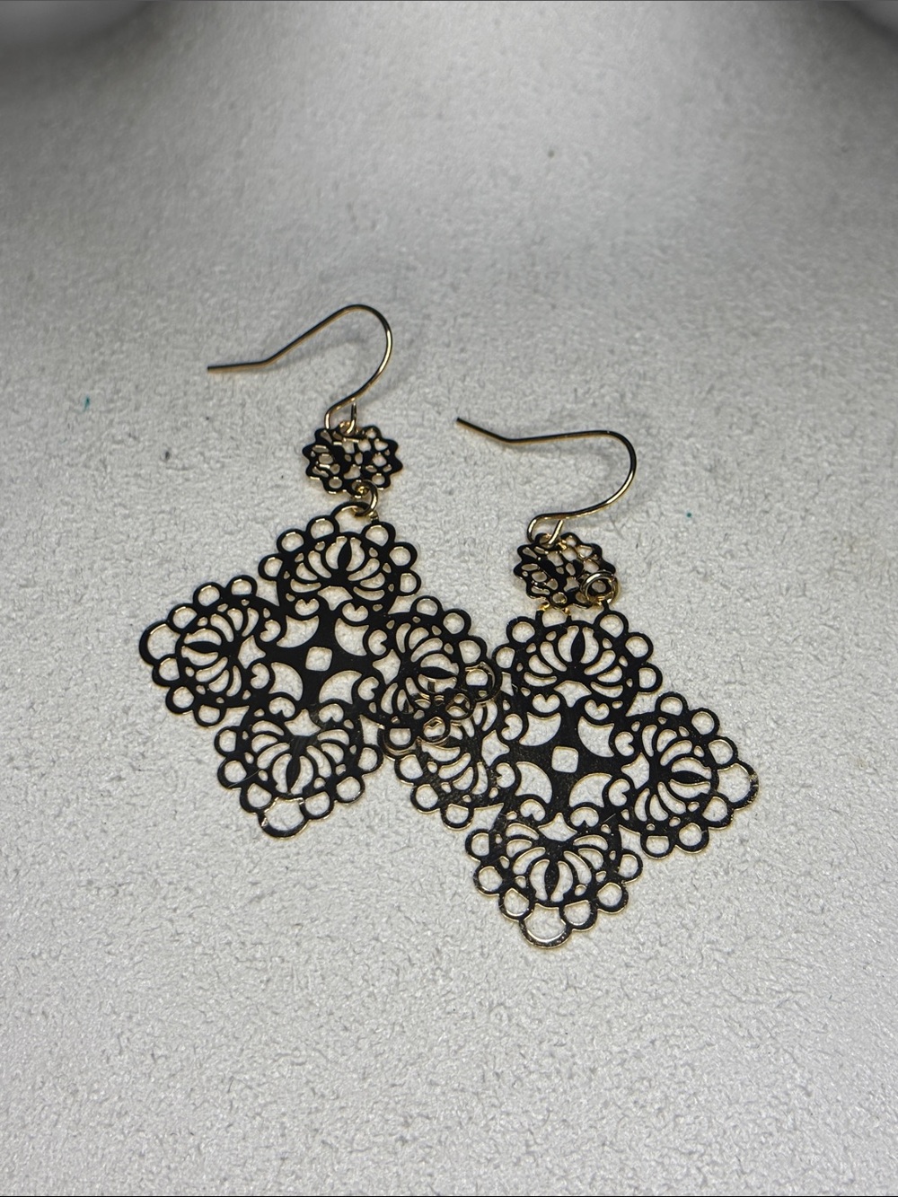 Arizona Jean Company Gold Filigree Lace Drop Earrings